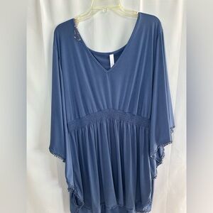 Cacique Blue Tunic Top